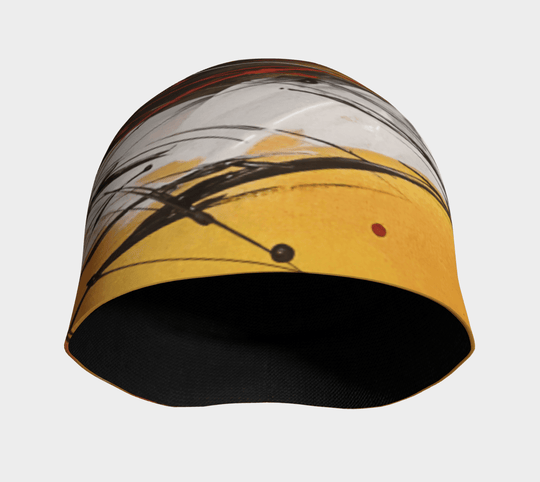 Interior view of the Le Coeur Beanie, showing the black bamboo lining.