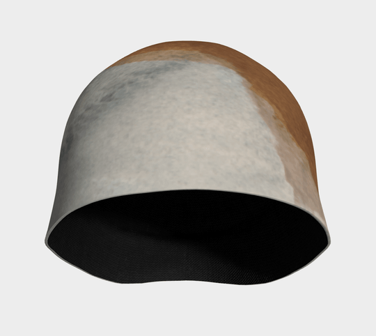 Inside view of a relaxed fit beanie showing the black bamboo lining.