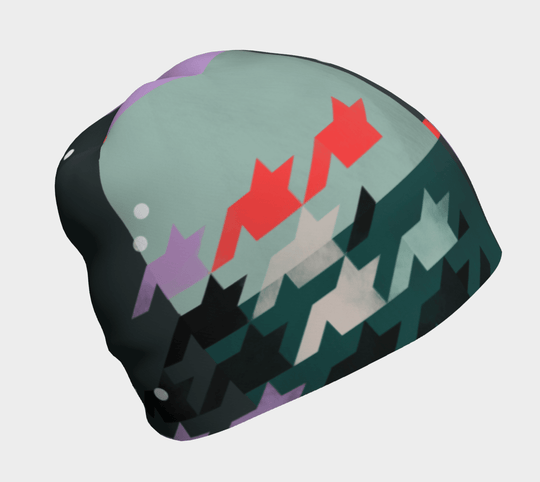 Pied de Poule Beanie - Lilac