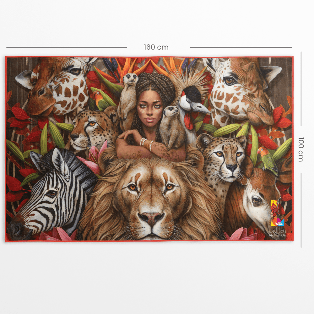 Safari – XL Reversible Artistic Towel | Artwork by Sophie Wilkins
