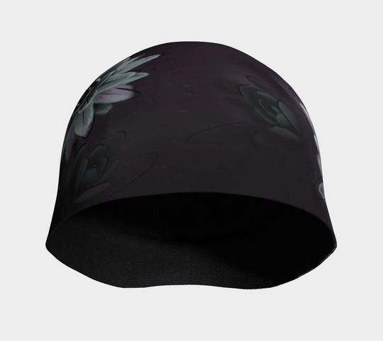 Vue intérieure de la Tuque Succulente noire, montrant la doublure lisse en tissu de bambou foncé.