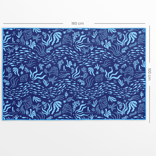 Serviette réversible pour la piscine et le camping - Pluie Enjouée