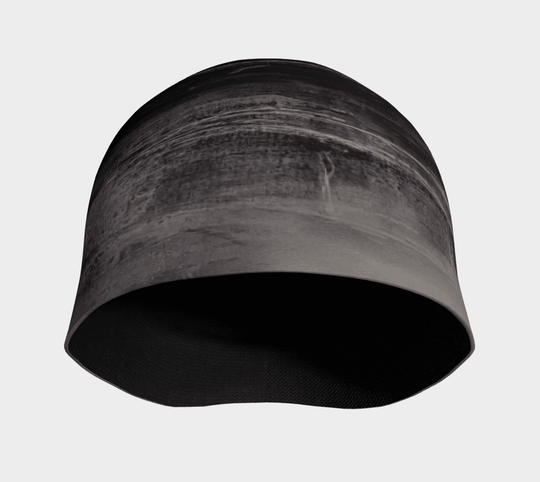 Tuque Wall Black de face — texture dégradé gris-noir pleine vue, ourlet inférieur ouvert