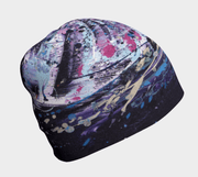 Cosmic sport beanie illustrated by Megane Fortin for the Lalita's Art Shop AW 24-25 collection