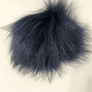 Fur Pompom with flat button