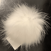 Fur Pompom with flat button